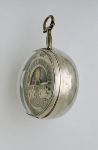 Sidebillede af et pardelt ur, ca.1685 (sølv) af Richard Colston
