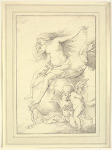 Allegory of Fortune på en globus omgivet af putti af Richard Cosway