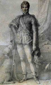 Charles, 4. jarl af Harrington (sort bly tonet i akvarel) af Richard Cosway