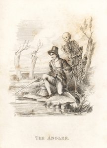Dødens skelet og lystfiskeren. ,1827 (gravering)