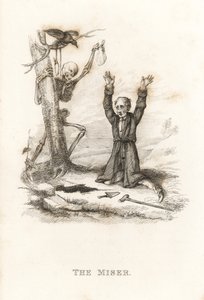 Dødens og gnierens skelet. ,1827 (gravering)