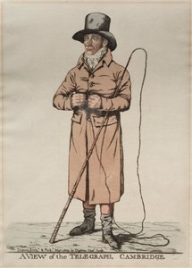 A View of the Telegraph, Cambridge, 1809. af Richard Dighton