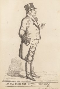 Lee La Chamette (f.1817); En udsigt fra Royal Exchange, 1817 af Richard Dighton