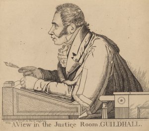 Sir Matthew Wood; En udsigt i Justice Room, Guildhall