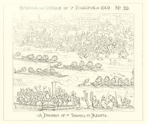 1849, En udsigt til Themsen-regattaen af Richard Doyle