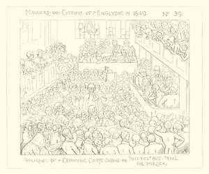 1849, Kriminalretten under en interessant retssag om mord af Richard Doyle