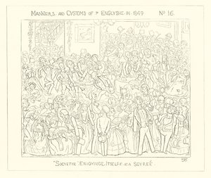 1849, Selskabet hygger sig ved en soiree af Richard Doyle