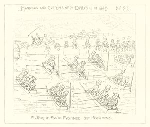 1849, Fiskeri i kutter ud for Richmond af Richard Doyle