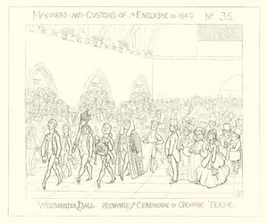 1849, Westminster Hall, Ceremonien til åbning af semesteret af Richard Doyle