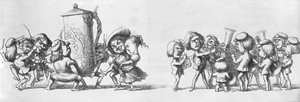 Bands, der spiller for besøgende til den store udstilling, 1851 af Richard Doyle