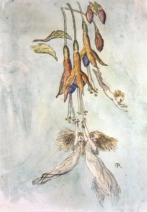 Feasting Amongst Fuscias (akvarel på papir) af Richard Doyle