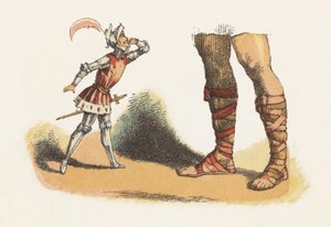 Illustration til Jack The Giant Killer (farve litho) af Richard Doyle