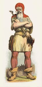 Illustration til Jack The Giant Killer (farve litho) af Richard Doyle
