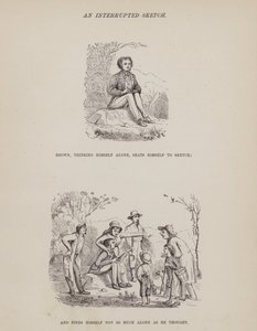 Side fra The American Tour of Mrs Brown, Jones and Robinson (gravering) af Richard Doyle