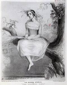 Den moderne Ophelia, eller Den dømte, 1845 af Richard Doyle