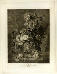 Et blomsterstykke fra The Houghton Gallery af Richard Earlom