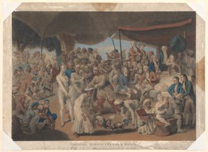 Oberst Mordaunts hanekamp i Lucknow af Richard Earlom