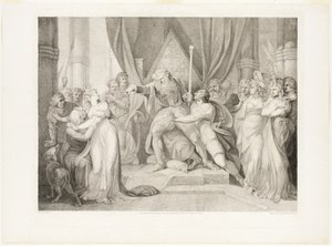 Lear kaster sin datter Cordelia ud af Richard Earlom