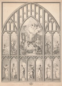 The West Window of the Chapel, New College Oxford: af Richard Earlom