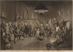 Det Kongelige Kunstakademi af Richard Earlom, after Johann Zoffany