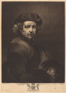 Rembrandt, selvportræt af Richard Earlom after Rembrandt van Rijn