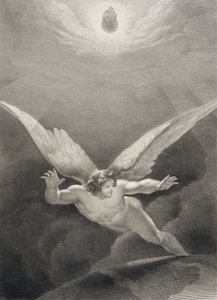 Satan springer over himlens mure fra en fransk udgave af 