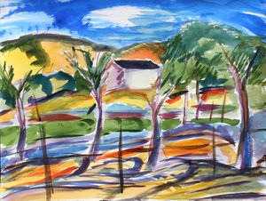 Field and Lonely House, 2019 af Richard Fox
