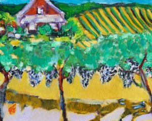 Merlot druer, Napa, 2017 af Richard Fox