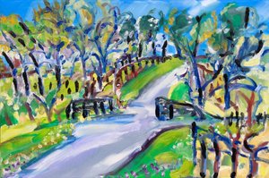 Walking up the Road, 2021 (olie på lærred)