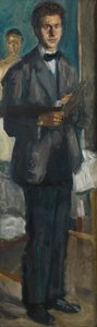 Selvportræt med palet, 1906-1907. af Richard Gerstl