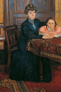 Kvinde med barn Mathilde Schönberg med datter Gertrud, 1906.