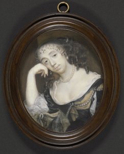 Elizabeth Dormer, grevinde af Carnarvon (d.1677) (nee Capel), ca. 1665 (kropsfarve på vellum lagt på kort)