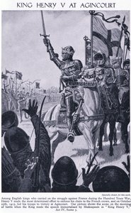 Kong Henrik ved Agincourt 1415 e.Kr., ca. 1950 af Richard Henry Brock