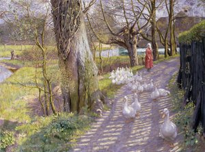 Stien ved Mølledammen, 1900 af Richard Henry Brock