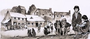 En mand hjemsøgt af fattigdom: Richard Cobden (gouache på papir)