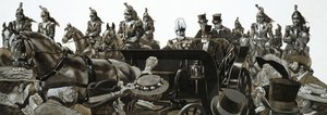 Folkemængden jublede og buhede, da kong Edward kørte i statskupé gennem Paris af Richard Hook