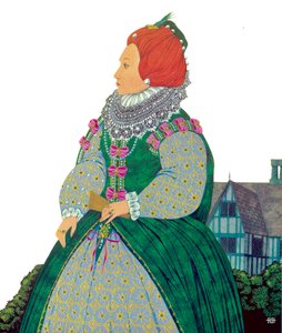 Dronning Elizabeth I (farvelitografi)