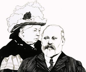 Dronning Victoria og prinsen af Wales, der snart skulle blive kong Edward VII af Richard Hook