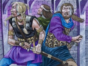Sir Galahad, sammen med Percival og Bors