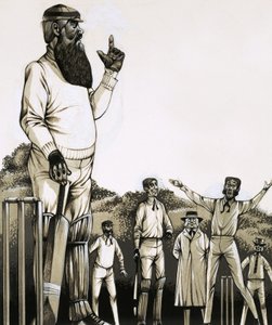 Den store W G Grace ved wicket
