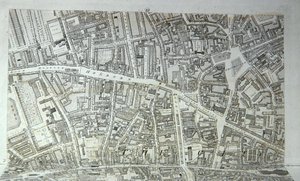 Plan for City of London, offentliggjort 1813 (gravering) (se 247354-247357) af Richard Horwood