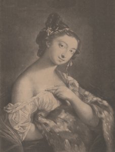 Vinter: en kvinde med en plettet pelskappe, 1775. af Richard Houston