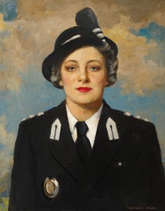 Muriel Elsie Gamage, ca. 1950 (olie på lærred)