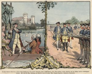 Kronprins Frederik af Preussen ved Rheinsberg og Neuruppin af Richard Knoetel