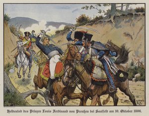 Prins Louis Ferdinand af Preussens heroiske død i slaget ved Saalfeld