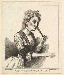 Overrasket kvinde fra Hogarths Morning, oktober 1788.