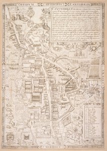 Kort over Cambridge, fra Caius 