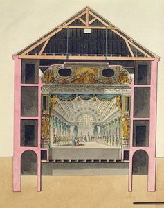 Plan for teatersalen i Le Petit Trianon, 1786