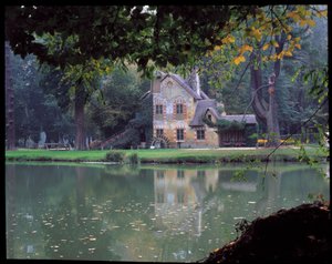 Hameau de la Reine - La Maison de la Reine ved Hameau de la Reine Marie Antoinette, i parken ved Chateau de Versailles.