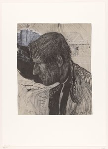 Hovedet på en mand fra siden af Richard Nicolaüs Roland Holst